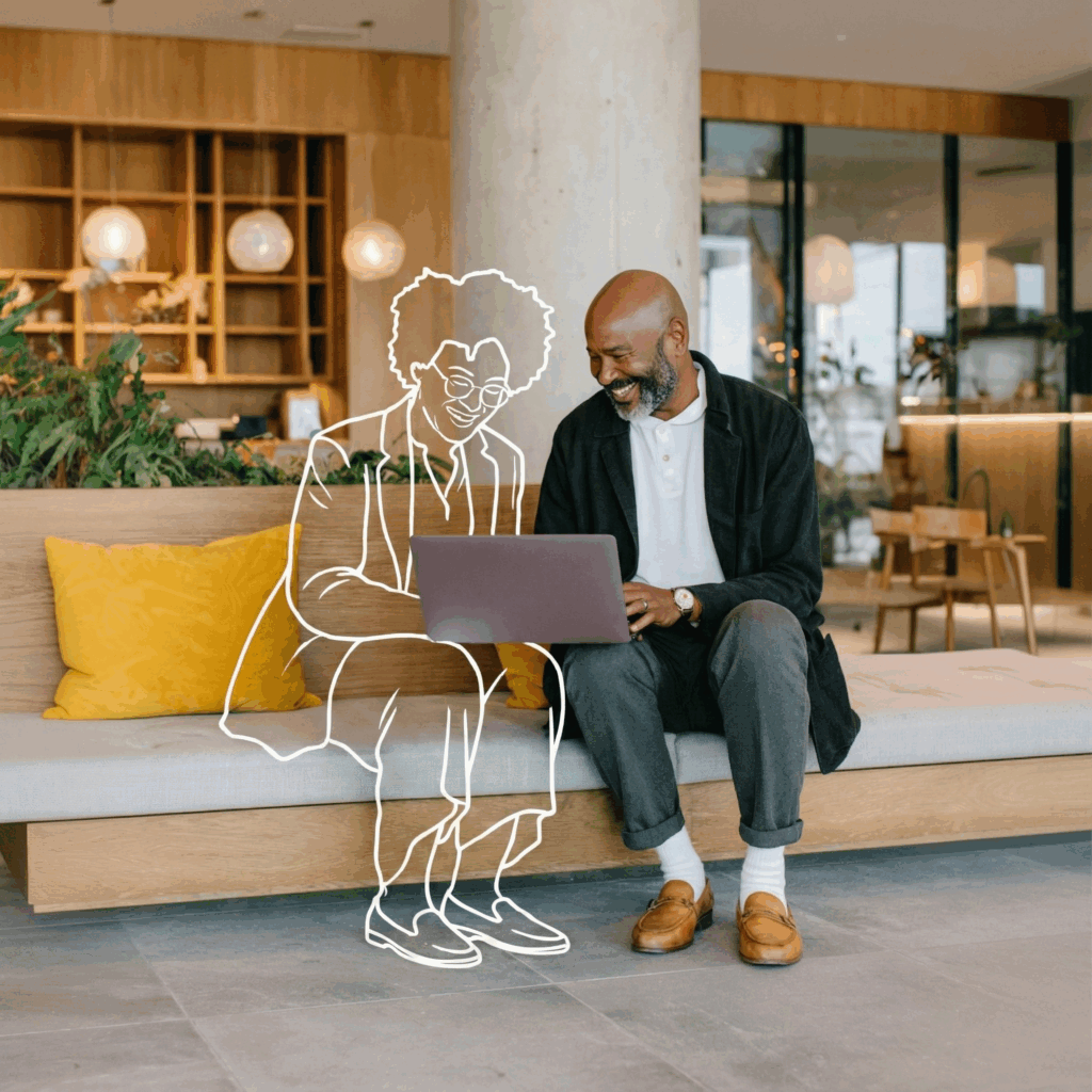 Photo of a RevOps consultant and a client in an office